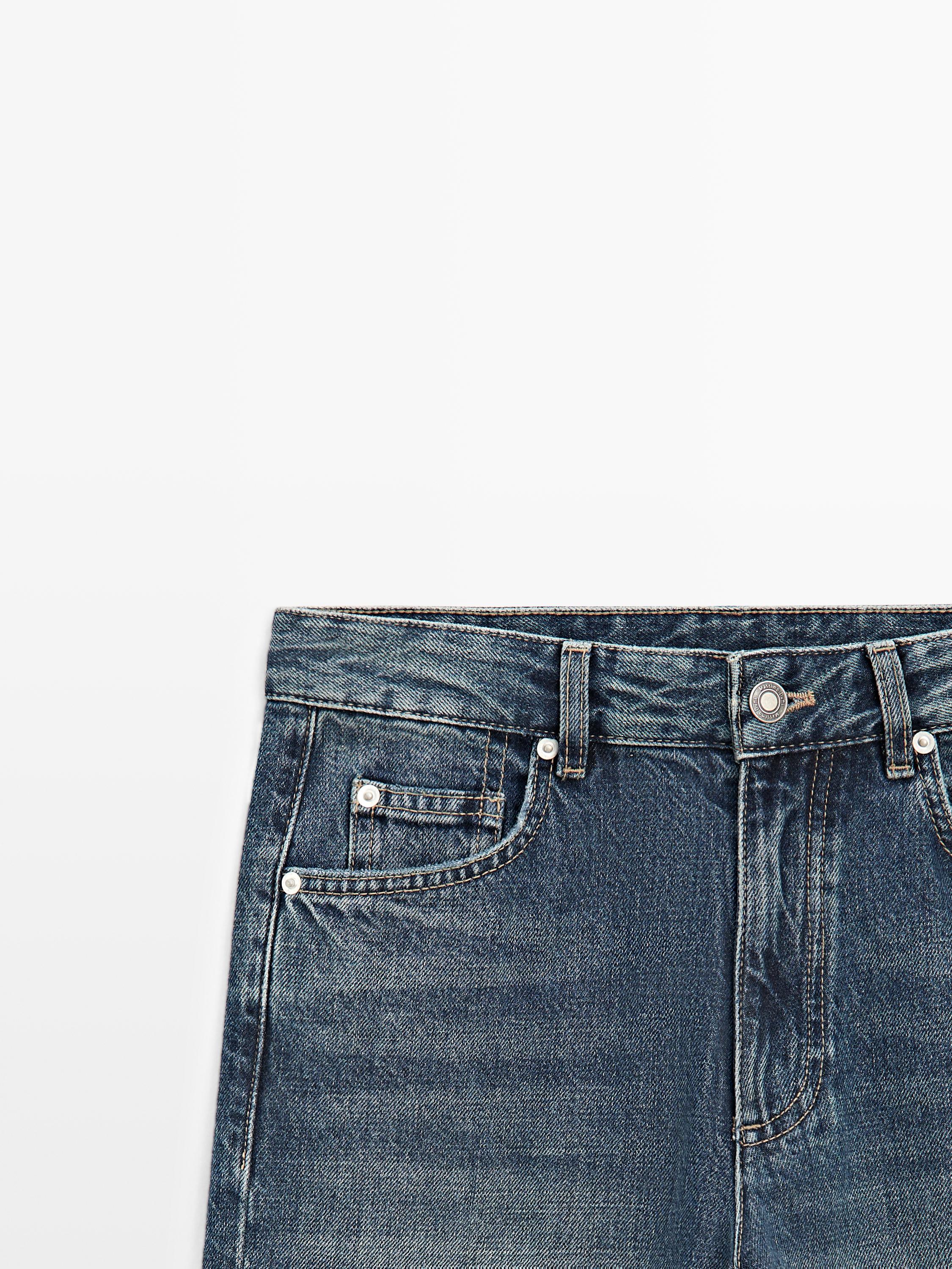 Mid-rise cropped flare fit jeans